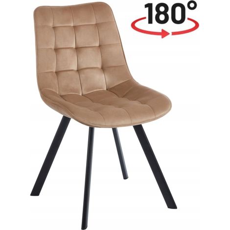 Fauteuil CAPPUCCINO en velours pivotant à 180° avec fonction de retour Furnitex (1/5)