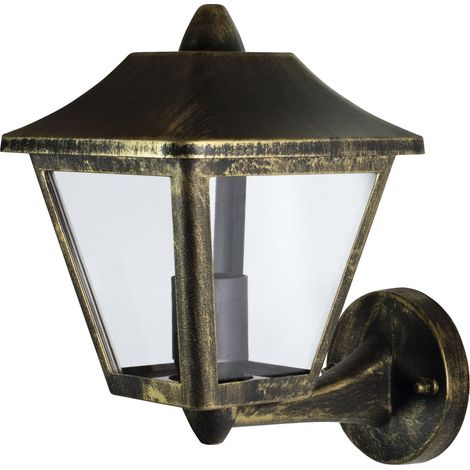 OSRAM ENDURA Applique extérieure, aluminium noir-or, E27, IP44, adaptée aux ampoules jusqu'à max. 60 W, livrésans ampoules.