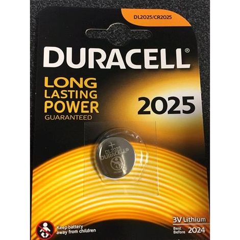 Batteria a Bottone CR 2025 al litio Duracell conf. 10 Blister da 1 Pz