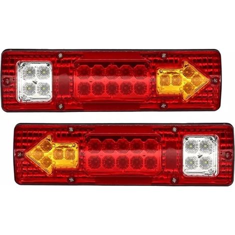 Fanale posteriore a LED generico per fanali posteriori per rimorchi di camion 24V 2 pezzi 131 LED stop freno indicatore di direzione luci posteriori di retromarcia (1/5)