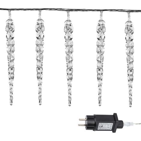 SWANEW LED Ghiaccioli Filamento luminoso LED 40 LED Ghiaccioli Illuminazione Natalizia Esterno IP44 Bianco Caldo (1/5)