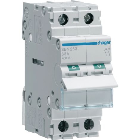 Interruptor seccionador modular 63A 2P SBN263