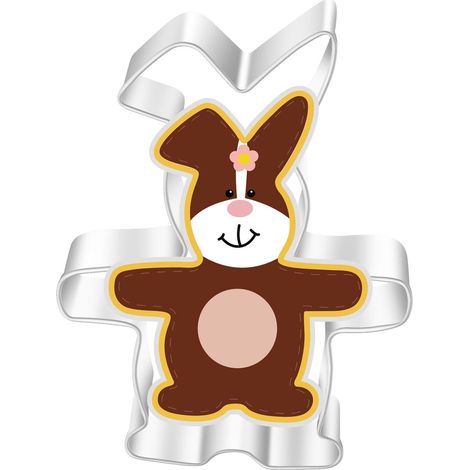Emporte-pièce Cuisine - Lapin Carotte Œuf Pâques - Acier Inoxydable - Découpe Pâtisserie Biscuits Pâte à Cookies Fondant Fromage Sandwich - Lot de 4 (1/5)