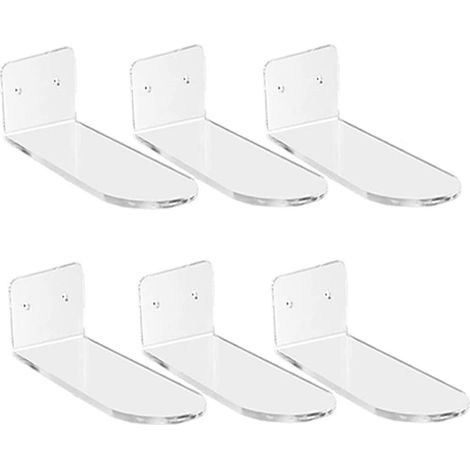 Étagères à Chaussures flottantes Transparentes, 6 pièces présentoirs muraux en Acrylique Transparent pour Chaussures et Baskets d'affichage (1/5)