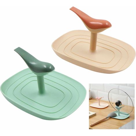 Set aus 2 multifunktionalen, vogelförmigen Besteckhaltern, Halter für Löffel, Deckel und Messer, kreatives Design (1/5)