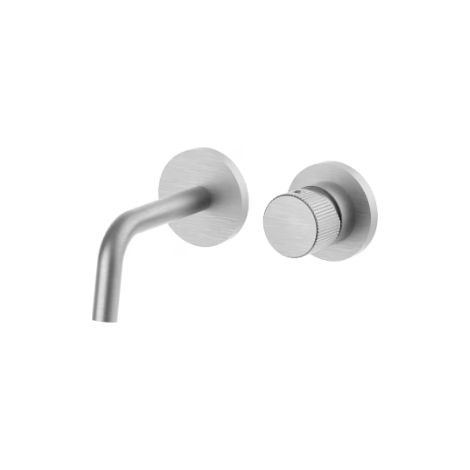 Miscelatore lavabo ad incasso Steel Looking, con bocca l. 178 mm Paffoni serie Jo JO006ST70  Ottone - Steel looking (1/2)