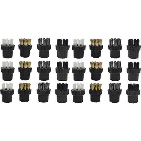 Set mit 24 Dampfwischer-Bürstenköpfen, M8-Haarbürste und Kupfer- und Edelstahldrahtbürste für vielseitige Reinigung (1/5)