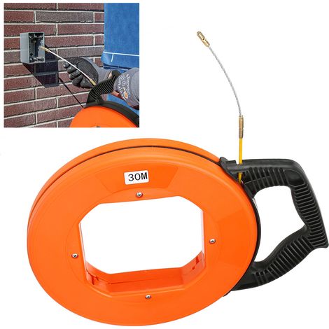 Tire-câble intégré en fibre de verre de 4 mm en forme de poisson, câble mural de 30 m, tête à ressort. (1/5)
