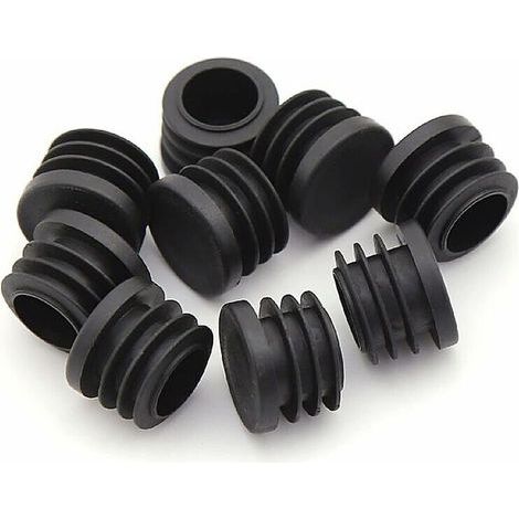 Bouchon Pied de Chaise,Bouchon en Plastique Rond,30 pièces Bouchon d'extrémité de Tube Noir Bouchon de Chaise Glisse Rond Embout de Protection de Meubles Chaise/Jambe Tuyau Couvercle Insert ( (1/5)