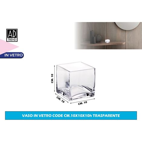 Ad Trend Vaso in Vetro Decorativo 10 x 10 Cm H 10 Cm – Design Moderno