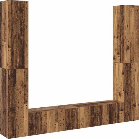 Maison Exclusive - TV-Wandschränke 6 Stk. Altholz-Optik Holzwerks