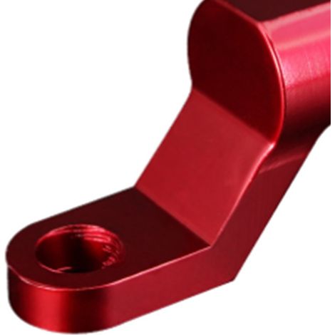 Support de rétroviseur de moto avec rallonge, support de téléphone multifonction en alliage d'aluminium CNC, rouge (1/5)