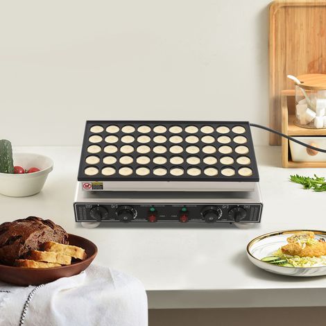 YISSALE - Crêpière professionnelle 50 trous – Température 50-300℃ – Puissance 1700W – Contrôle intelligent du temps et de la température (1/5)