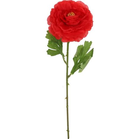 Flor de caléndula de pantano, simple, color rojo. (1/3)