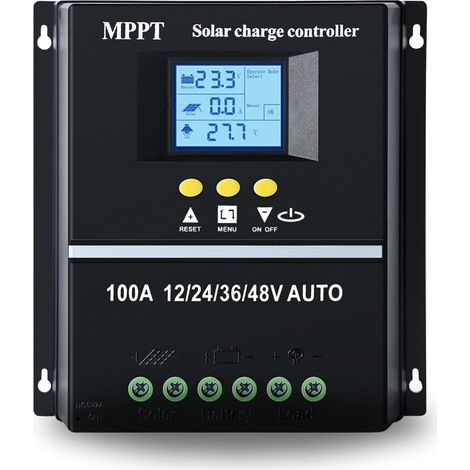 Tonysa – Régulateur de charge solaire MPPT 100A – Écran LCD – Entrée max 100V DC – Compatible plomb/acide et lithium – Double USB