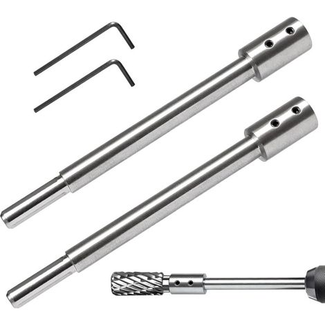 Extra lange, zweiteilige Forstnerbohrerverlängerung (169 mm), 10,5 mm (3/8") Schaft aus Kohlenstoffstahl, ideal für tiefes Fräsen und präzises Bohren in Holz.