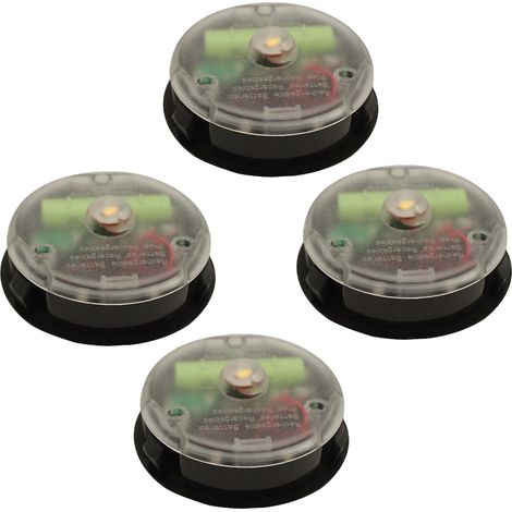 Lot De 4 Lampes Solaires Extérieures Rondes - Panneau Solaire Intégré - Étanche Ip65 - Pour Jardin Terrasse Balcon (1/5)