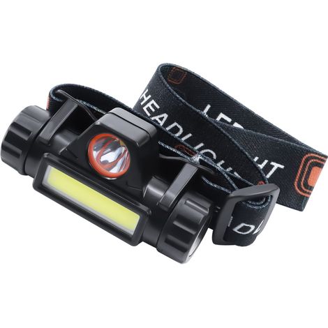 Leistungsstarke, wiederaufladbare LED-Stirnlampe mit zwei Lichtquellen, magnetisch, geeignet zum Wandern, Bergsteigen, Nachtangeln und für Outdoor-Aktivitäten. (1/5)