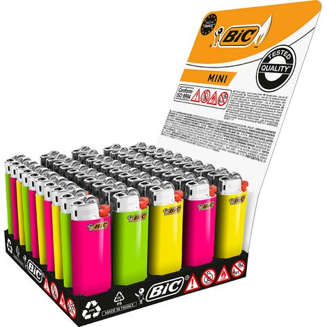 Mini-Briquet J25 Buntfarben Präsentationsdisplay 50 Stück