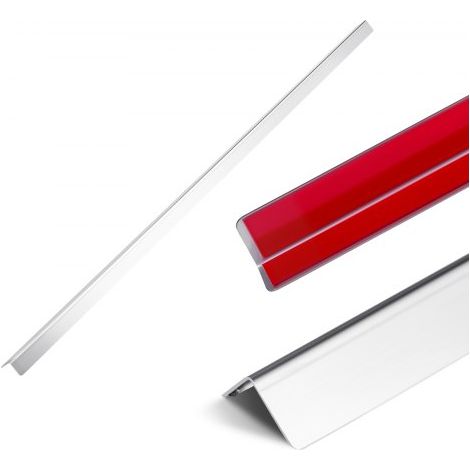 Cornière Protection d'Angle Murale en Acier Inoxydable 25 x 25 x 1217 mm Lot de 10 Angle 90° avec Ruban Adhésif, Protection Contre les Chocs pour Mur de Salon, Cuisine, Bureau, Espaces Publics (1/3)