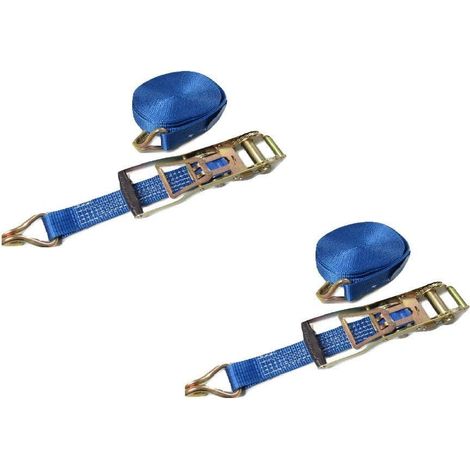 Ergo Ratchet Tie Down Straps 50MM 20M 5T X2 (Reverse Action Lashing Pull Down Claw Hook) (1/5)