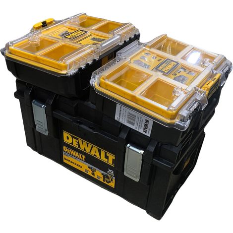 Dewalt Tough System DS300 Stackable Case Tool Box 2x 1/2 Width Deep Organiser (1/4)