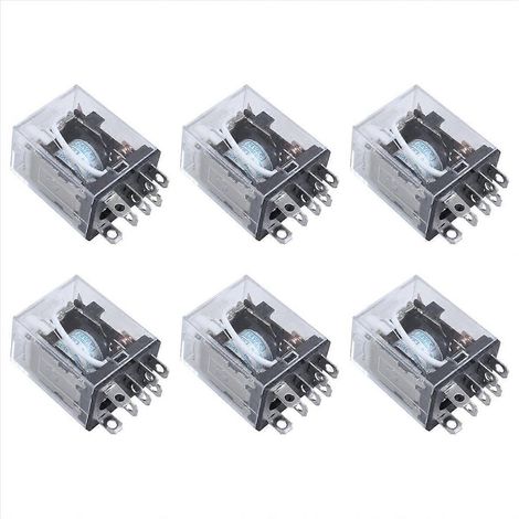 Relais électromagnétique JQX-13F LY2 AC 24V à bobine, 8 broches, DPDT, LED rouge (1/5)