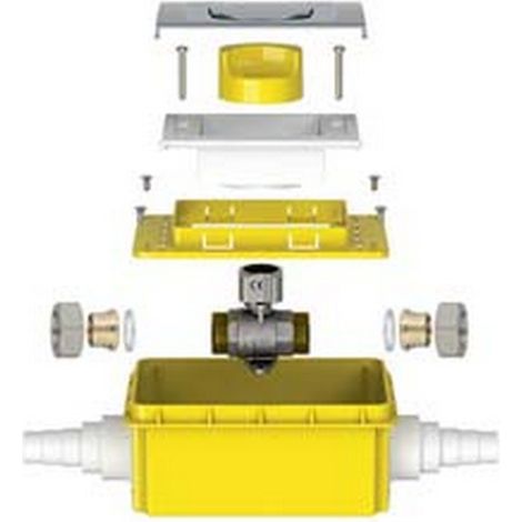 VALVOLA A SFERA DA INCASSO GAS-BOX A SALDARE - codoli ø mm.16