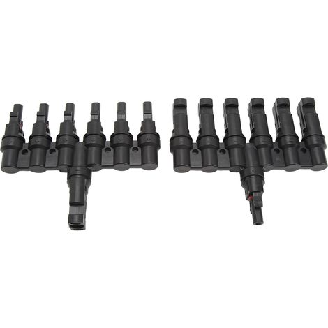 connecteurs en T pour panneaux solaires, adaptateur répartiteur 1 vers 6 pour connexion en parallèle (1/5)