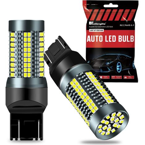 7440 7443 LED Bulb for Stop Light, 2025 Upgrade 3020-126SMD White 3200LM 9W for 7441 7444 T20 W21W LED Bulb Replacement Rear Brake Parking Lights and DRL-2PCS (1/5)