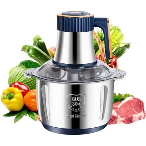(Stainless steel)Chopper to meat electric - PRUMYA - 5L - Stainless steel - 500W - 5 speeds (1/4)