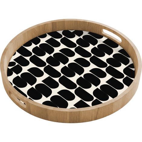 BANDEJA Moderno - Estampado - Negro 50x50 cm