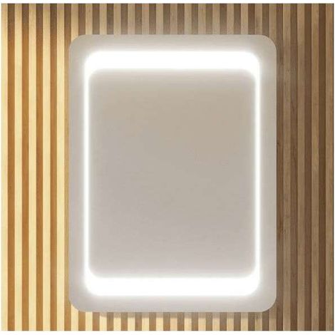 Specchio bagno reversibile rettangolare retroilluminato led 80x60 cm - Messina