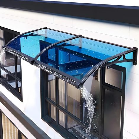 Tenda da sole per porta/finestra, pensilina in policarbonato per porta d'ingresso, protezione da pioggia e raggi UV, tende da sole per esterni per veranda/patio/terrazza