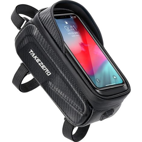 Bolsa impermeable para teléfono de bicicleta, soporte de EVA 3D para teléfono de bicicleta, accesorios para bicicleta, pantalla táctil de TPU sensible con parasol para teléfonos inteligentes de 4,7 a (1/3)