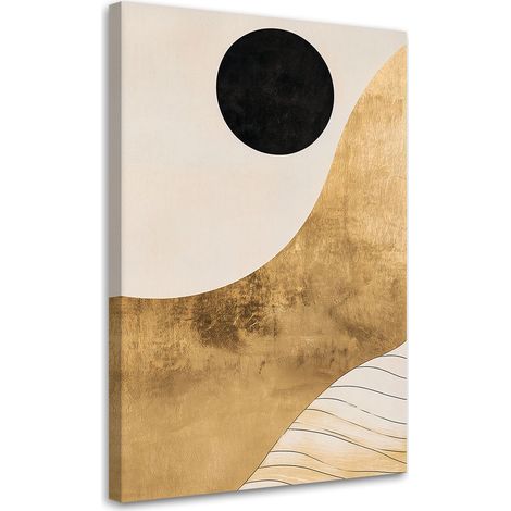 Quadro su tela, Astratto Minimalismo Oro - 70x100 (1/3)