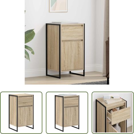 vidaXL Vitrina Roble Sonoma 43 x 36 x 75,5 cm Madera de ingeniería (1/5)