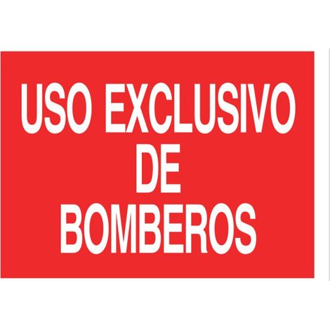 Señal de socorro Uso exclusivo de bomberos                                                          297X210 mm (1/2)