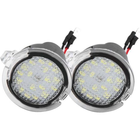 Ymiko Ensemble de Lumière de Flaque D'eau Sous-miroir Latéral à LED Complète, 18 LED 1.8 W/simple Lampe de Rétroviseur de Lumière de Flaque D'eau de Vue Arrière de Voiture. (1/5)