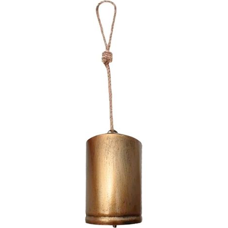 Cloche géante en acier finition rustique pour montage de batterie – Cloche traditionnelle indienne avec corde 8 x 5 cm (1/5)