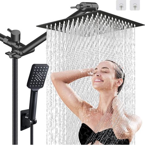 Ugello aereo portatile in acciaio inossidabile, tre velocità con una chiave per fermare l'acqua, tubo dell'acqua del bagno domestico, set doccia (1/5)
