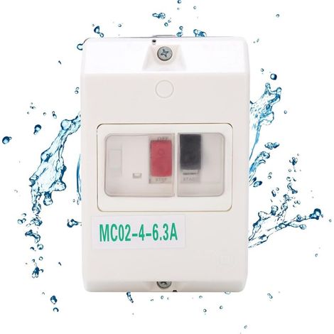 Commutateur de Protection de Moteur 220V 380V, Composants électroniques de Disjoncteur étanche, Principalement Utilisé pour la Protection de Circuit, MC02-4-6.3A (1/5)
