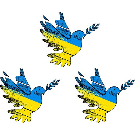 Autocollant Colombe de la Paix Ukraine - Décoration Adhésive Résistante aux UV pour Voiture, Frigo et Meubles (1/5)