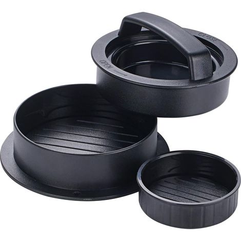 EASYCOMFORT Presse à Burger, 3 en 1 Presse à Hamburger, Kit de Moule à Hamburger antiadhésif, Presse à Burger & Steak haché, kit Presse à Hamburger pour Griller au Barbecue (Plastique ABS) (1/5)