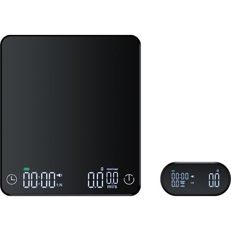 Balance de café sans fil, balance de cuisine multifonctionnelle 5 kg/0,1 g Espresso Balance électronique avec charge USB Balance chronométrante en grammes (1/5)