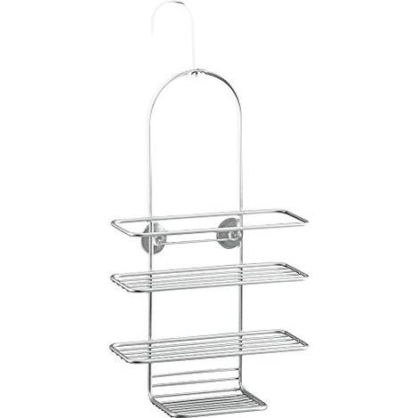 Metaltex Reflex Supporto Doccia a 3 Piani, Filo Ferro, Grigio Metallizzato, 25x11x43/53 cm (1/4)