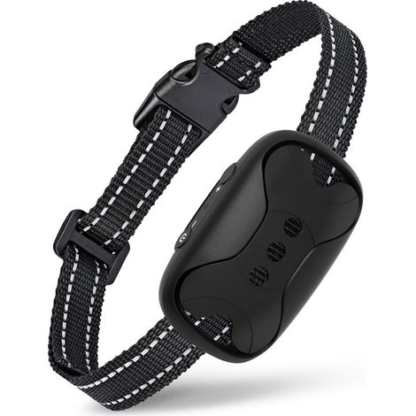 Collier anti-aboiement pour chien - Collier de dressage anti-aboiement - Collier anti-vibration sans choc - Collier anti-aboiement.Noir
