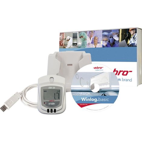 ebro 1601-0048-Z EBI 20-TH1-Set Multi-Datenlogger Messgröße Luftfeuchtigkeit, Temperatur -30 bis +7