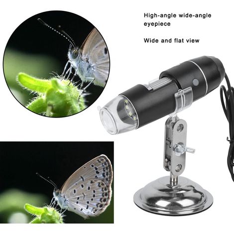 Microscope USB avec éclairage LED réglable, compatible Windows XP et Vista, design mat anti-reflets. (1/5)