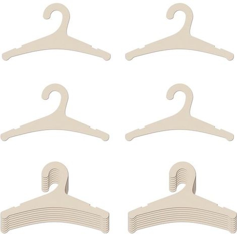 Perchas de madera para bebés - Perchas para ropa infantil - Organizador de ropa - Diseño antideslizante - 20 piezas - Color madera (1/5)